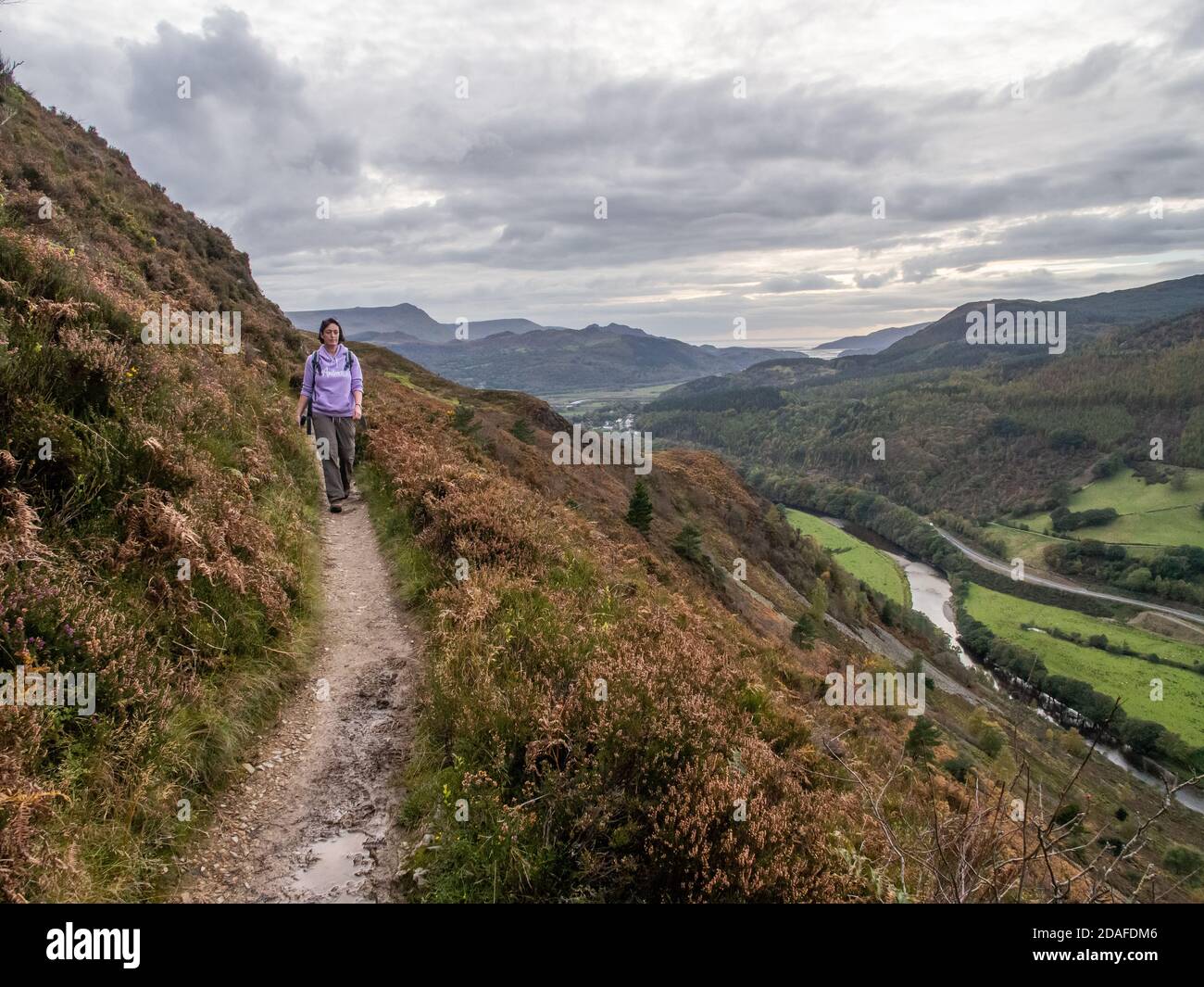 Barmouth Panorama Terrace Walk Foto Stock