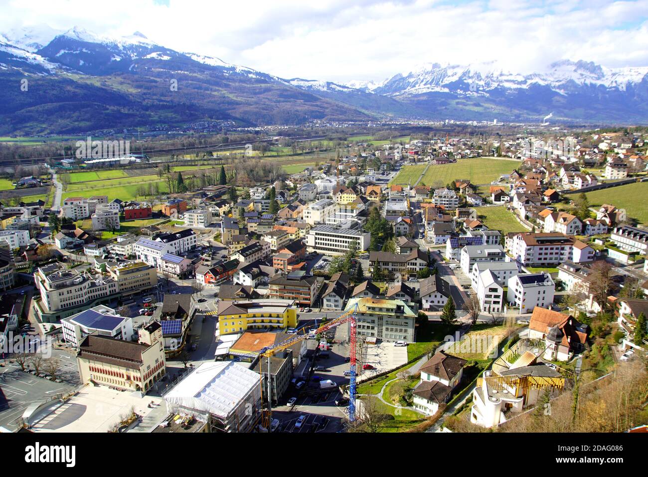 Il centro di Vaduz, Liechtenstein Foto Stock