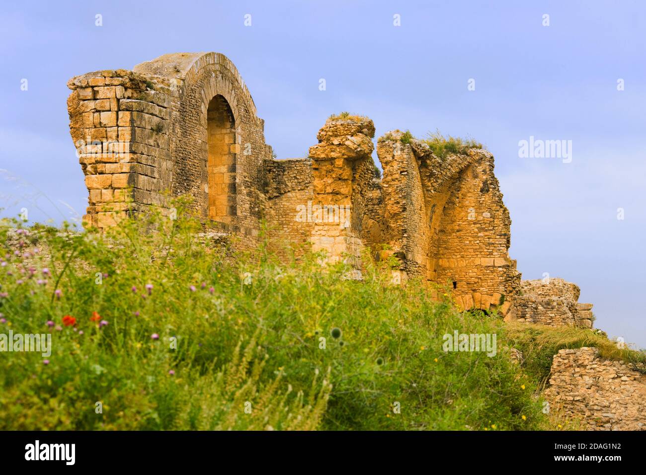 Rovine romane di Bulla Regia, Tunisia Foto Stock