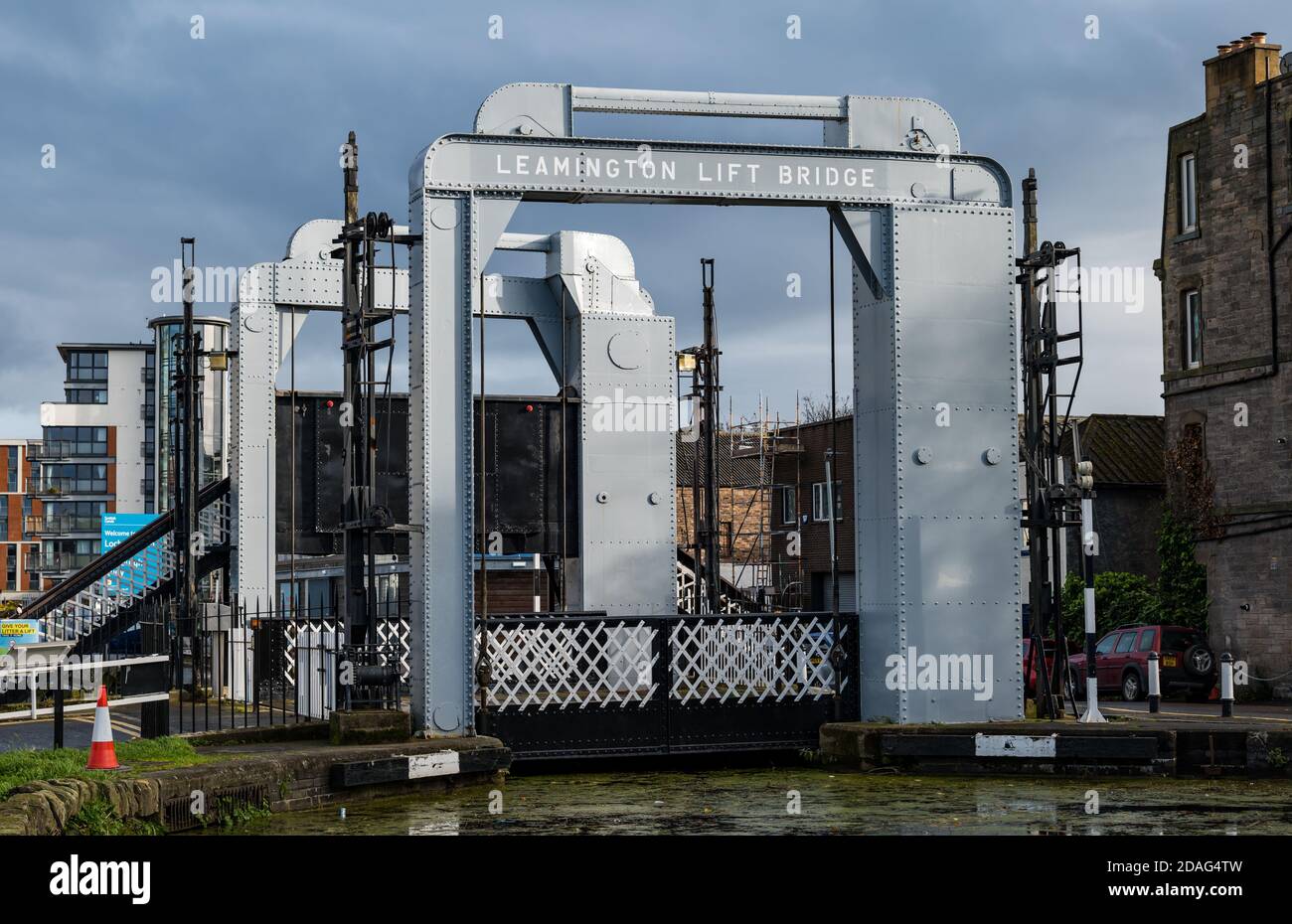 Restaurato Leamington Lift Bridge, Fountainbridge, Union Canal, Edimburgo, Scozia, Regno Unito Foto Stock