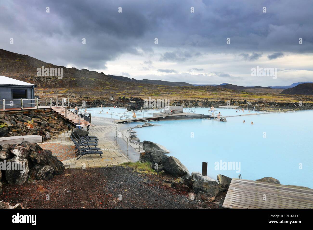 Regione geotermica di Hverir in Islanda vicino al lago Myvatn, Islanda, Europa Foto Stock