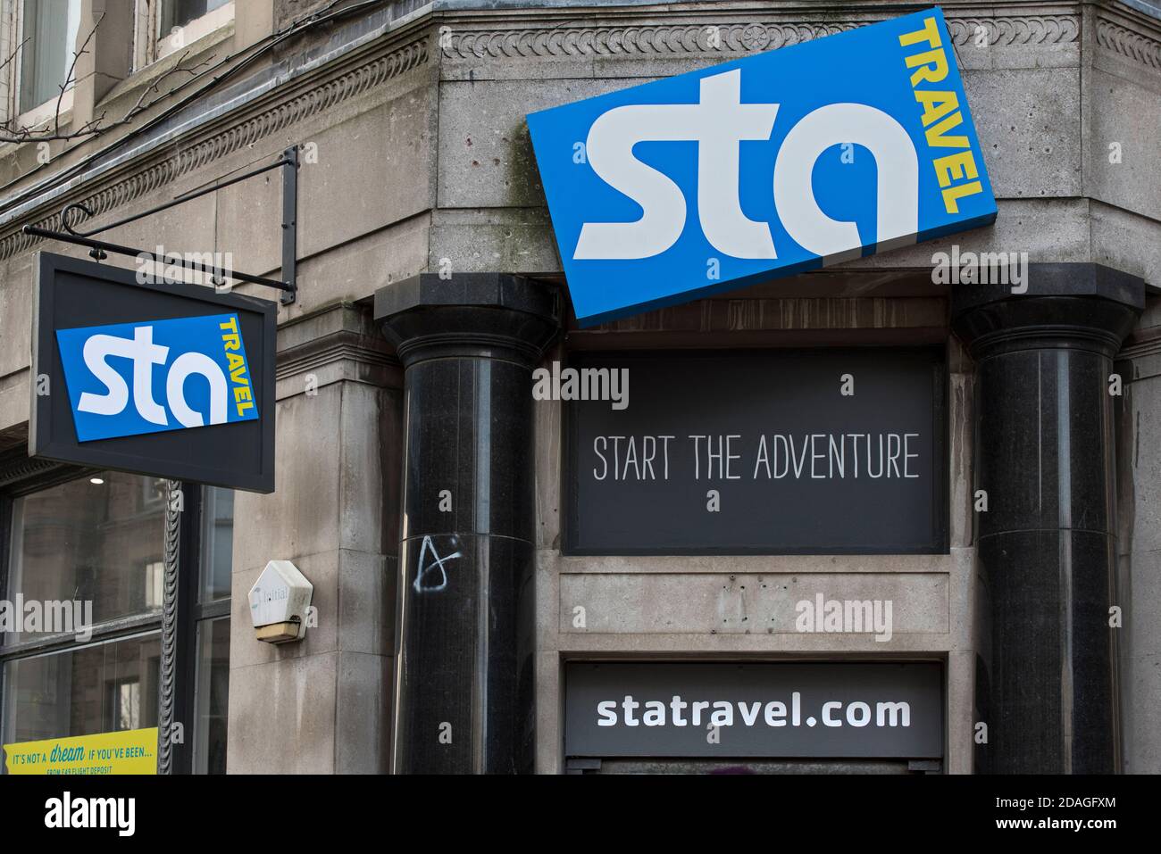 Sta Travel Signage, la società è stata liquidata nel settembre 2020 in conseguenza della pandemia del coronavirus. Foto Stock