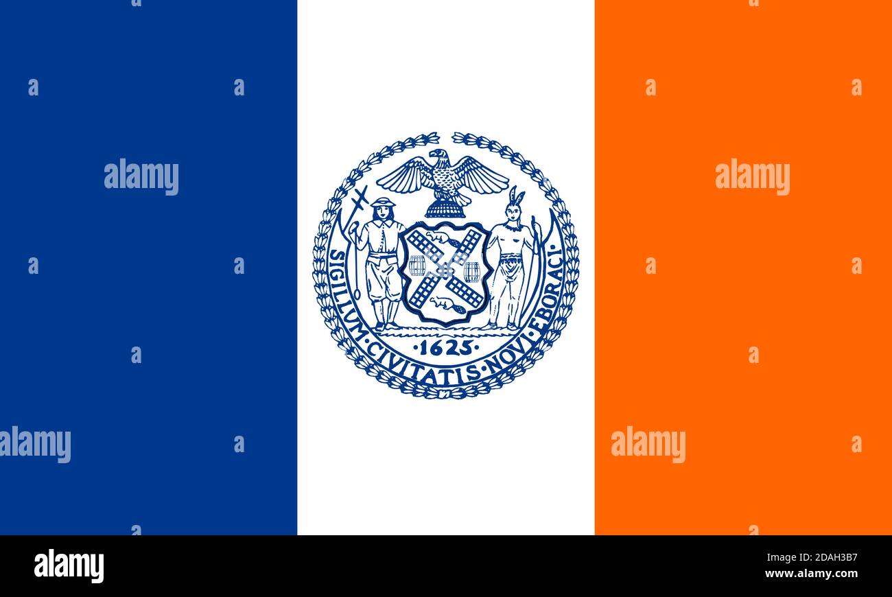 Bandiera di New York City, Stati Uniti Illustrazione Vettoriale