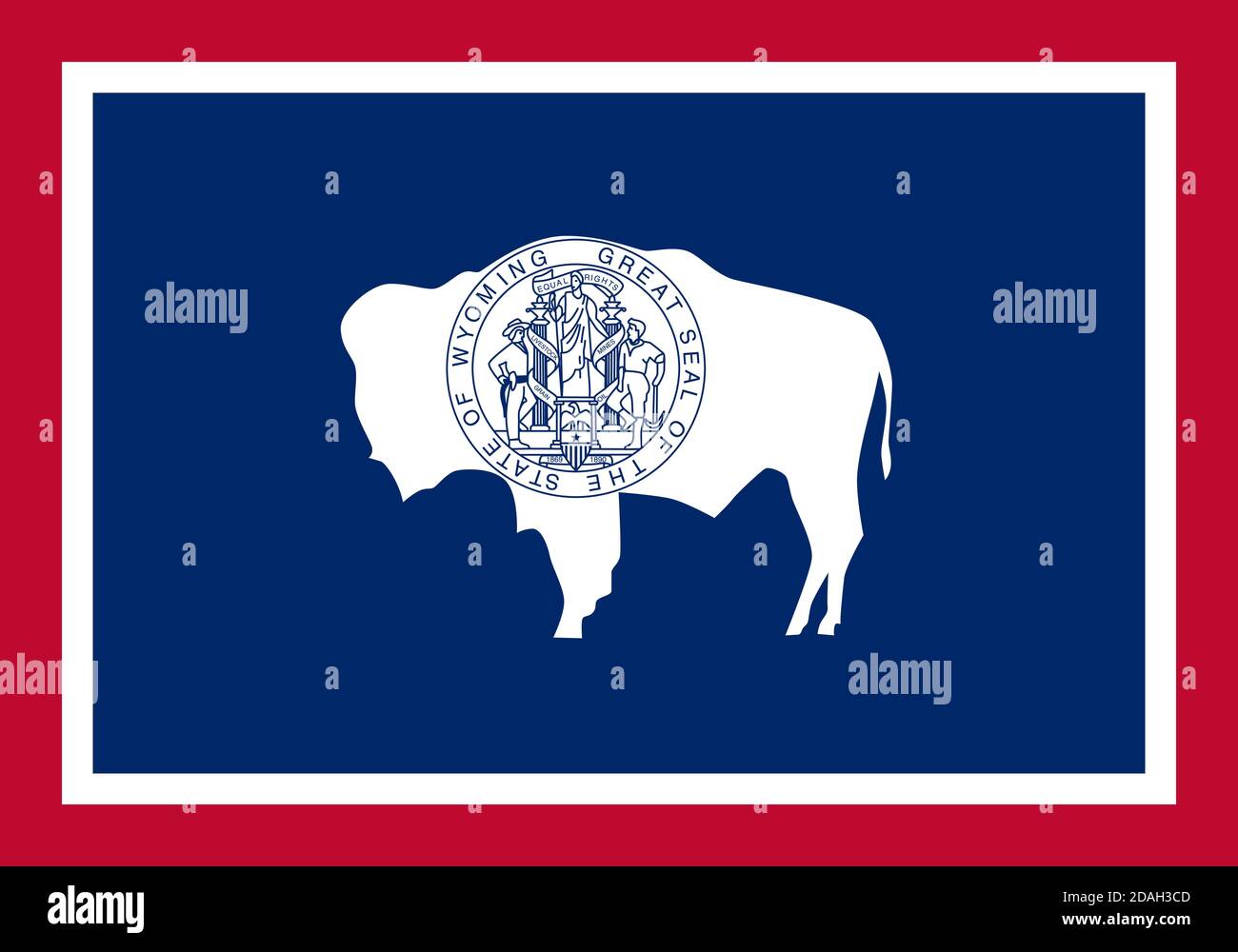 Bandiera dello stato degli Stati Uniti Wyoming Illustrazione Vettoriale