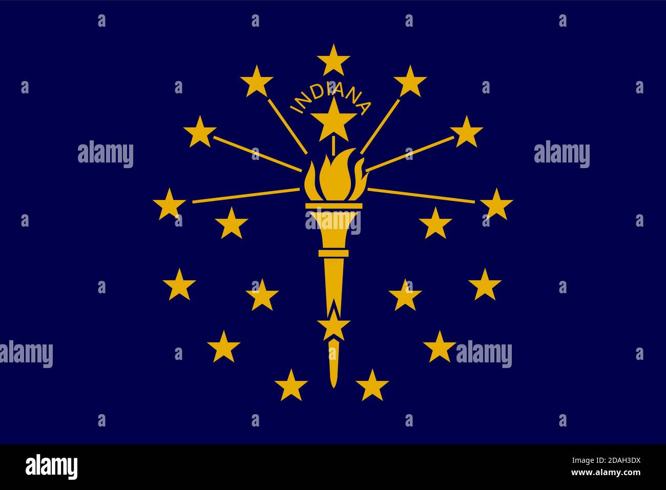 Bandiera dello stato degli Stati Uniti, Indiana Illustrazione Vettoriale