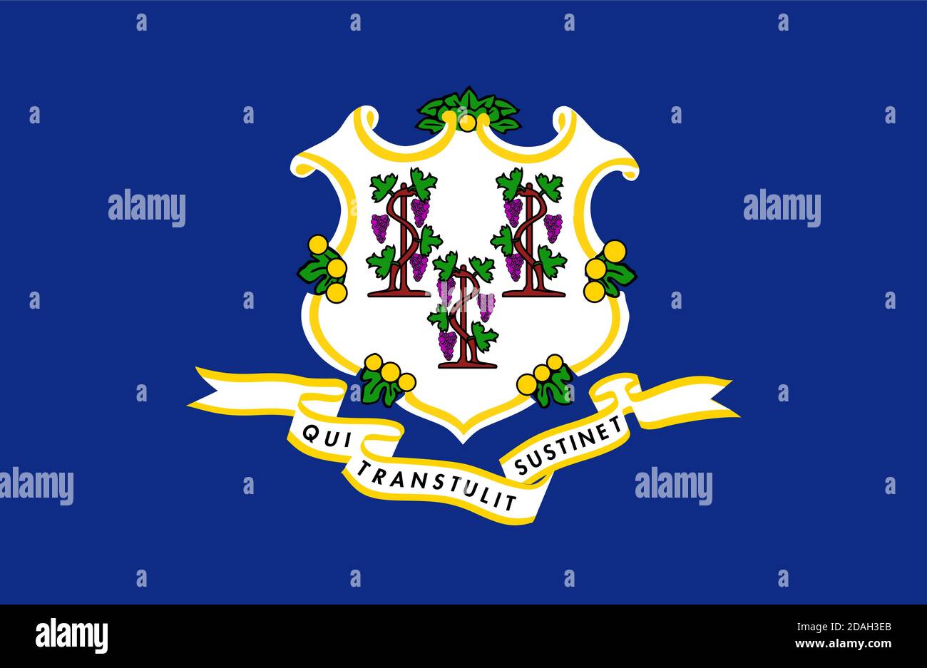 Bandiera dello stato degli Stati Uniti Connecticut Illustrazione Vettoriale