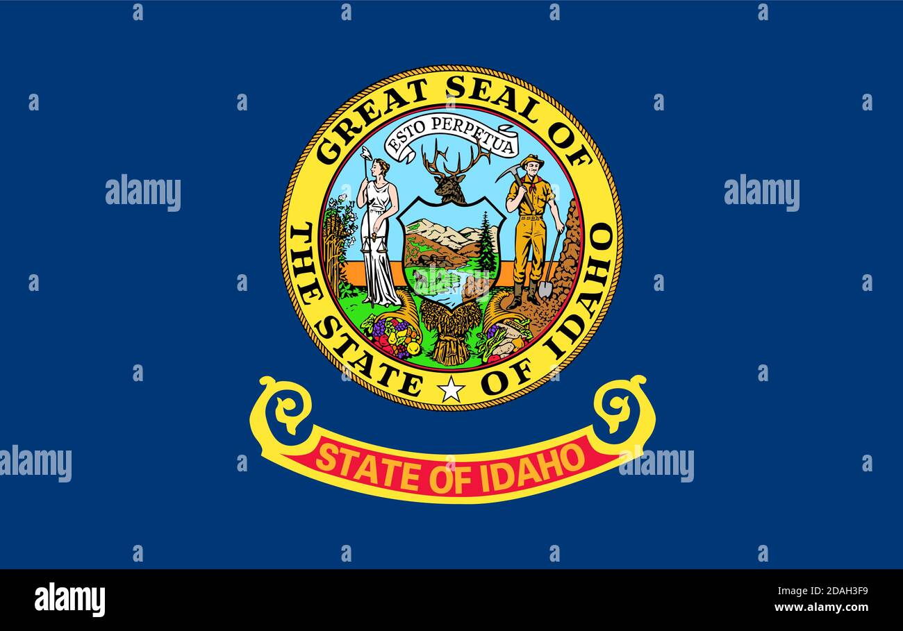 Bandiera dello stato degli Stati Uniti Idaho Illustrazione Vettoriale