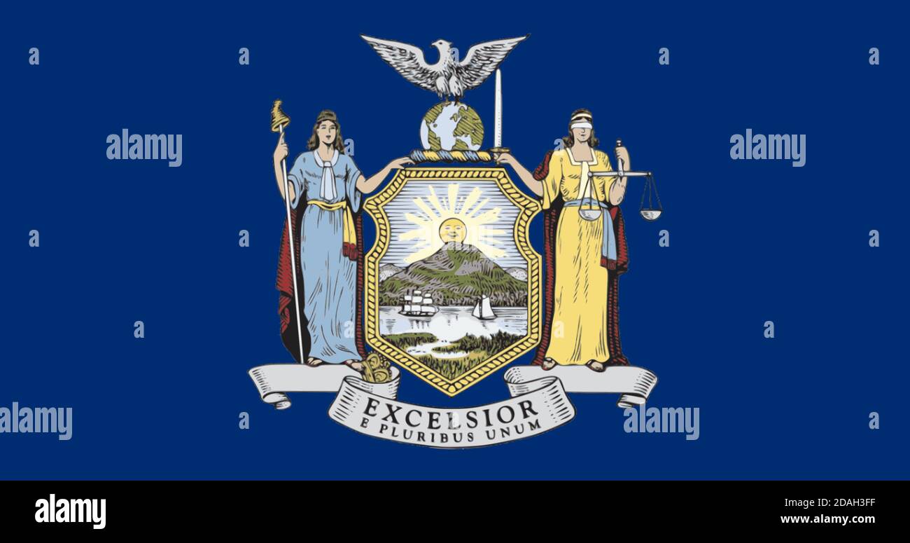 Bandiera della contea di New York, Stati Uniti Illustrazione Vettoriale