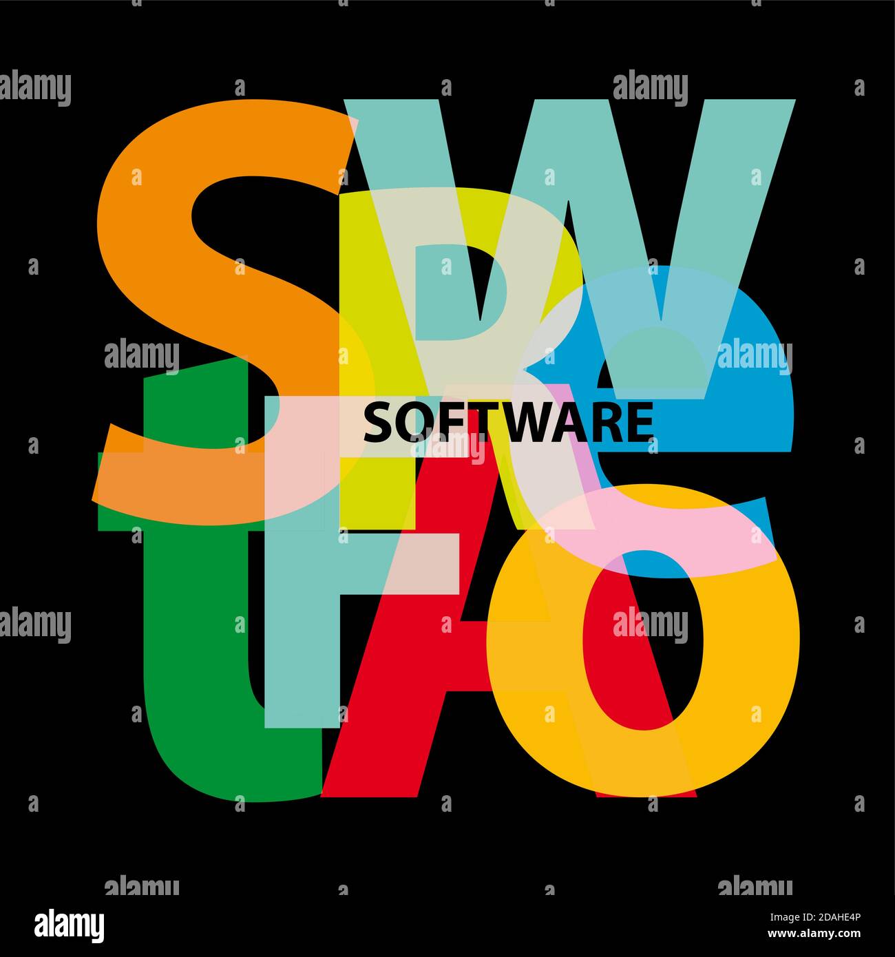 Software Vector. Testo rotto Illustrazione Vettoriale