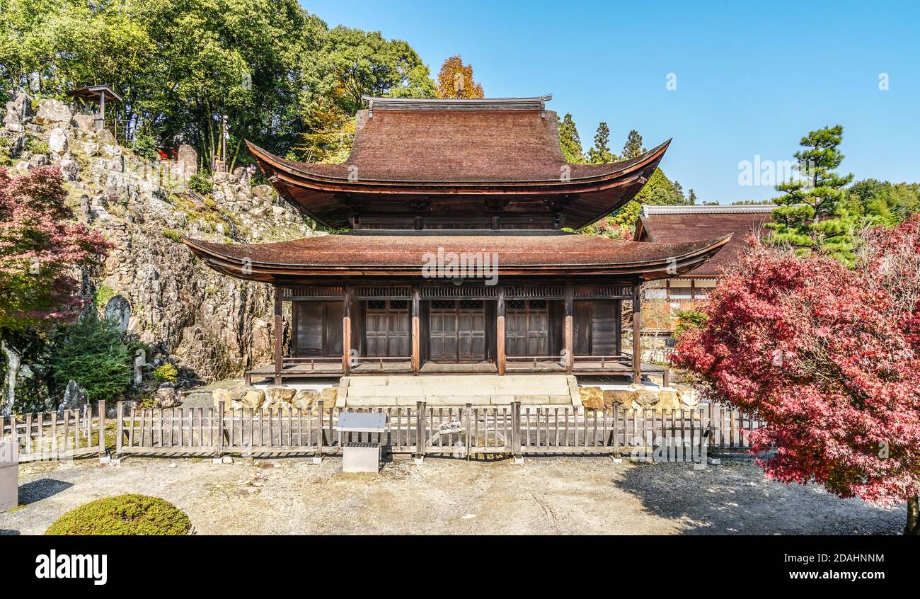 Tempio Eiho-ji, tempio buddista Rinzai Zen e giardini panoramici con colori autunnali a Tajimi-shi, Gifu, Giappone Foto Stock