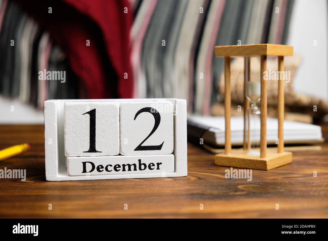 dodicesimo giorno del calendario del mese invernale dicembre. Foto Stock