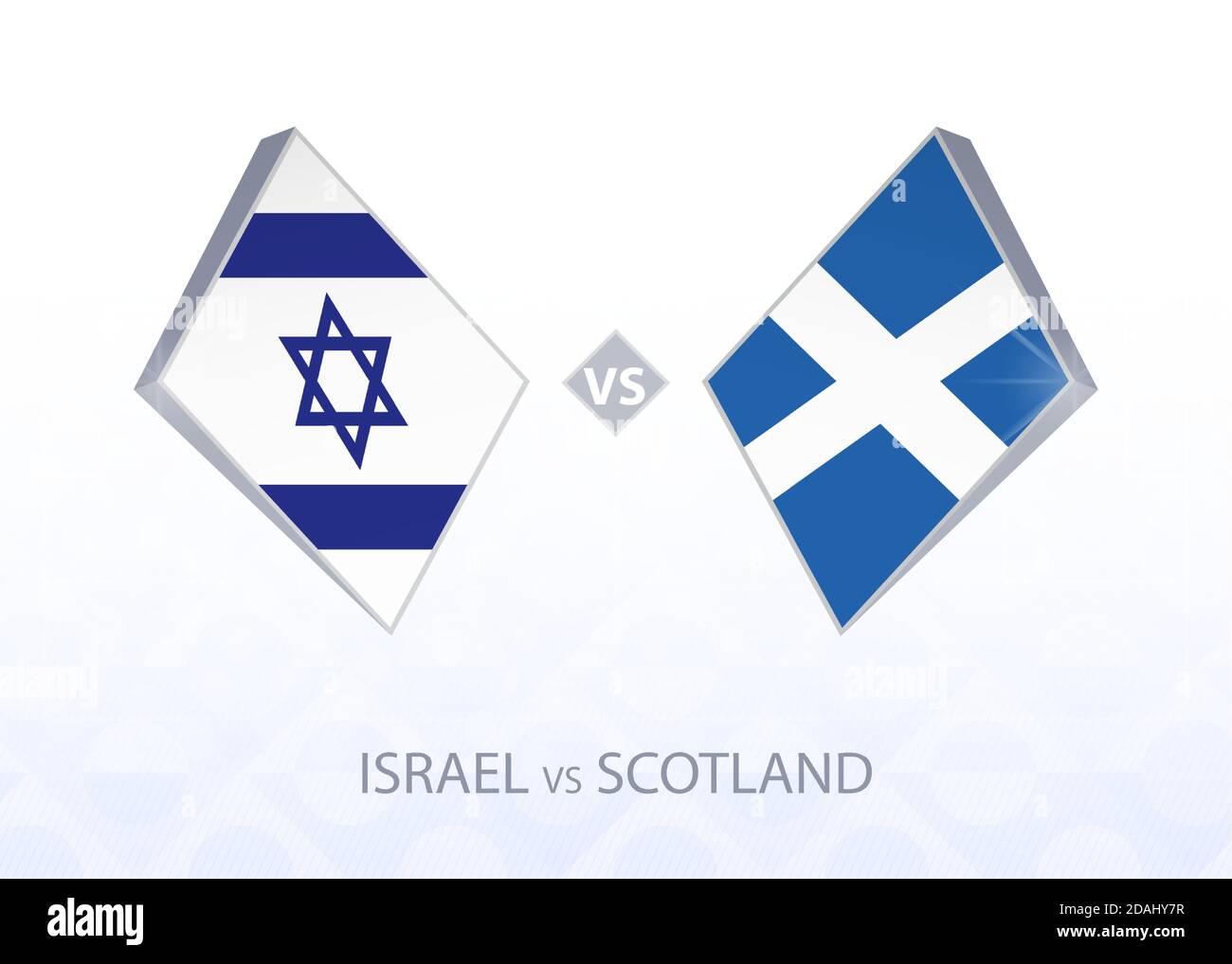 Scozia contro Israele, Lega B, Gruppo 2. Concorso europeo di calcio su  sfondo blu Immagine e Vettoriale - Alamy