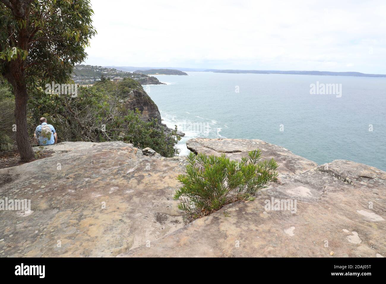 Vista a nord da Bangalley Head, il punto più alto della Northern Beach di Sydney. Foto Stock