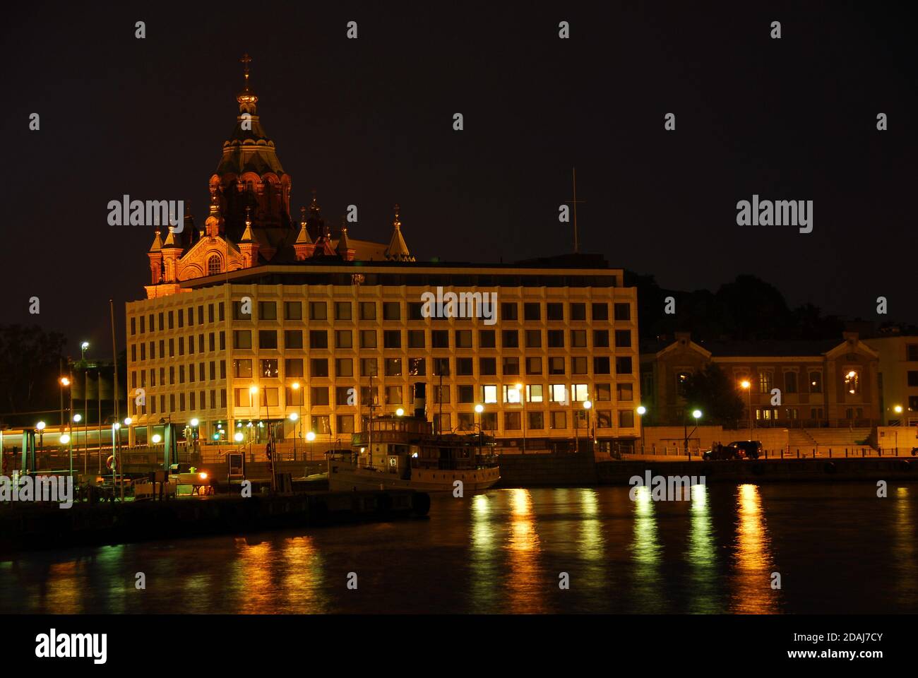 Finlandia Helsinki notte colpi Foto Stock