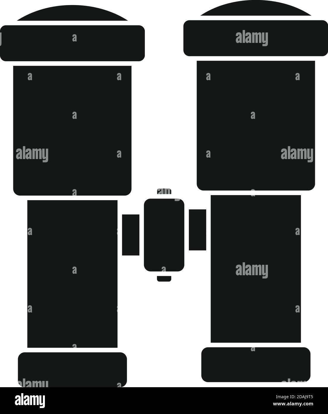 Safari caccia binocolo icona, stile semplice Illustrazione Vettoriale