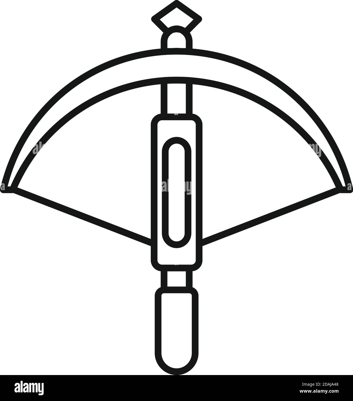 Icona a balestra di Safari, stile contorno Illustrazione Vettoriale