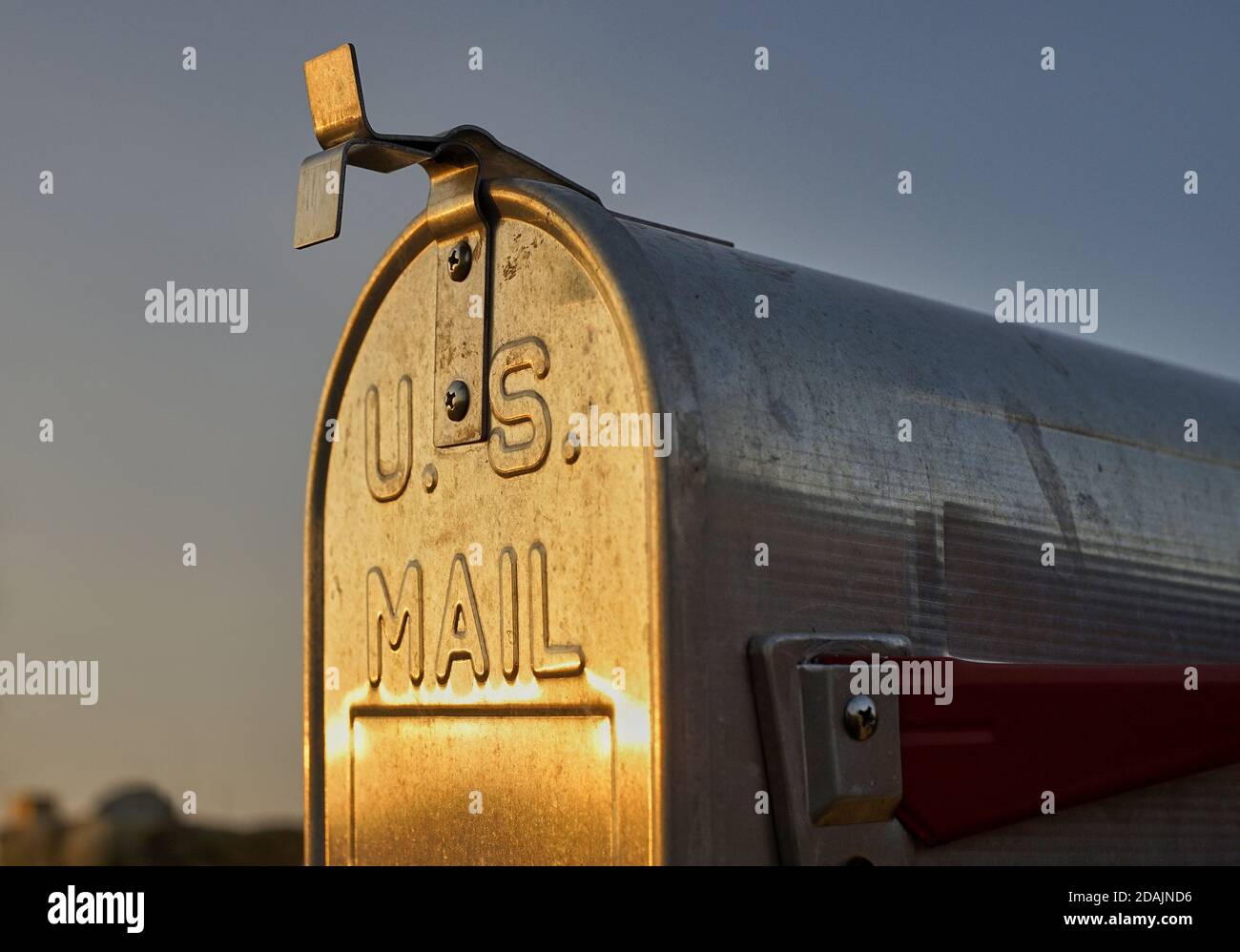 mailbox in metallo Foto Stock