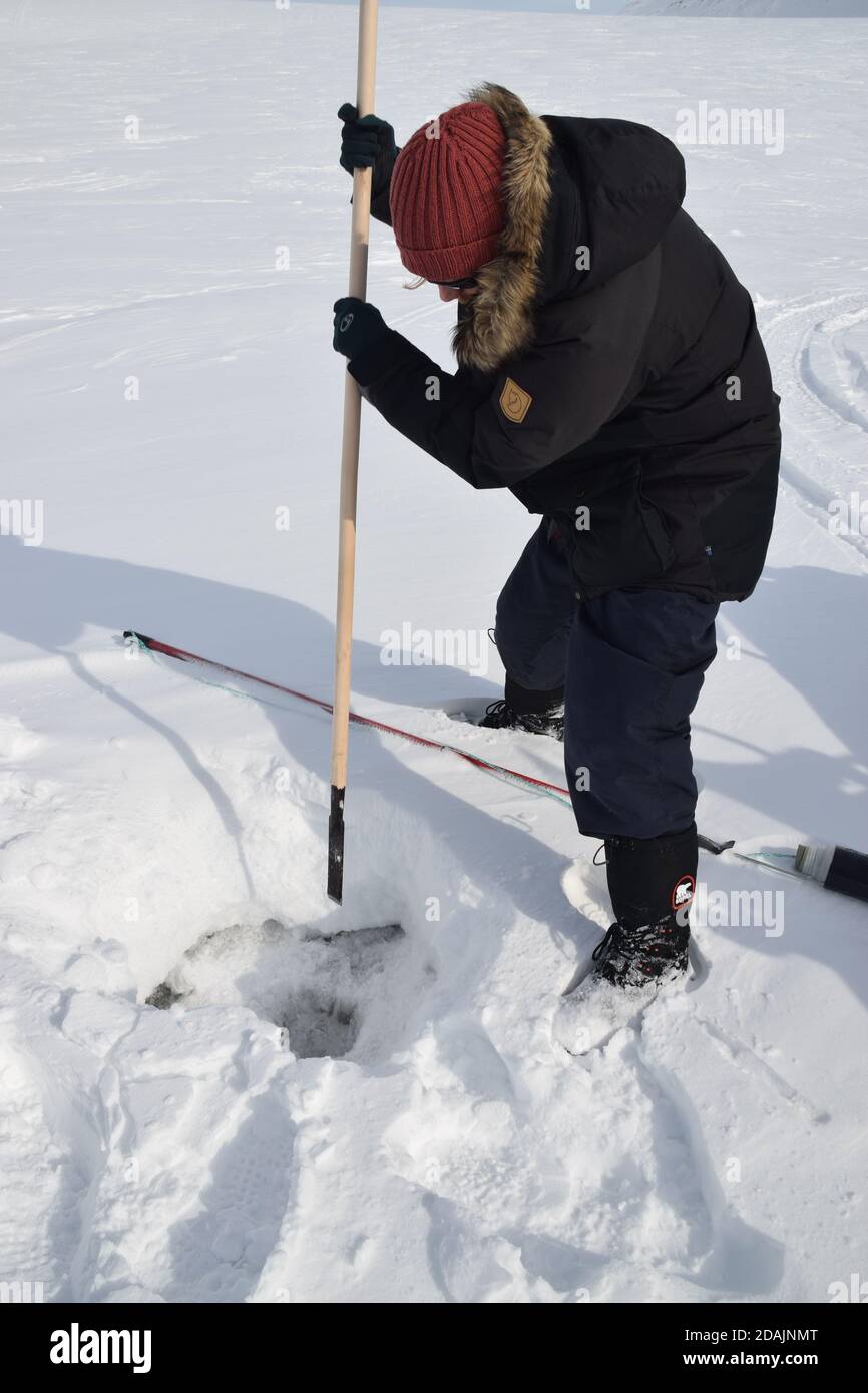 Ricerca lago artico Foto Stock