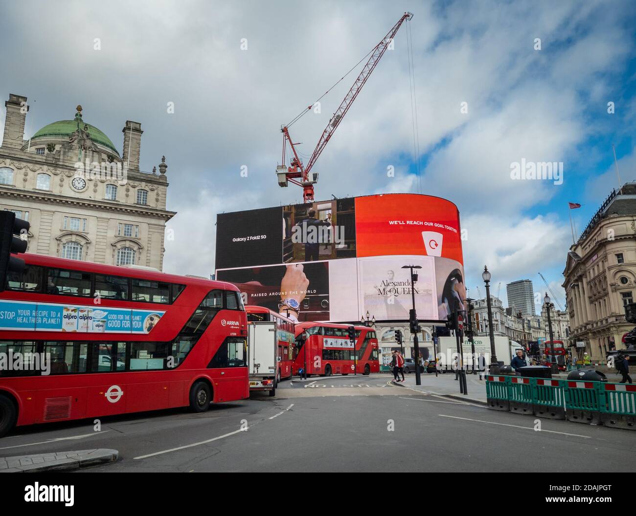 Piccadilly Circus e Piccadilly Lights. Foto Stock