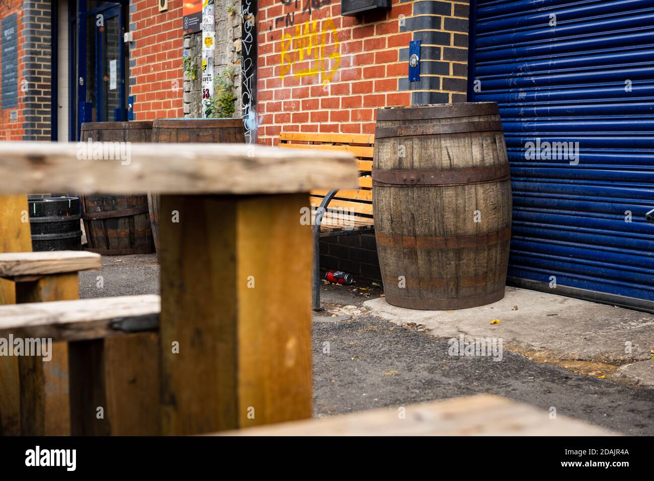 Una micro birreria e bar nel London East End. Foto Stock