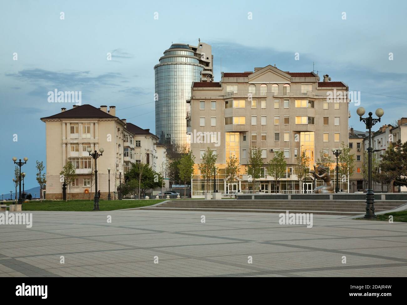 Lazar Serebryakov terrapieno in Novorossiysk. Regione Krasnodar. La Russia Foto Stock