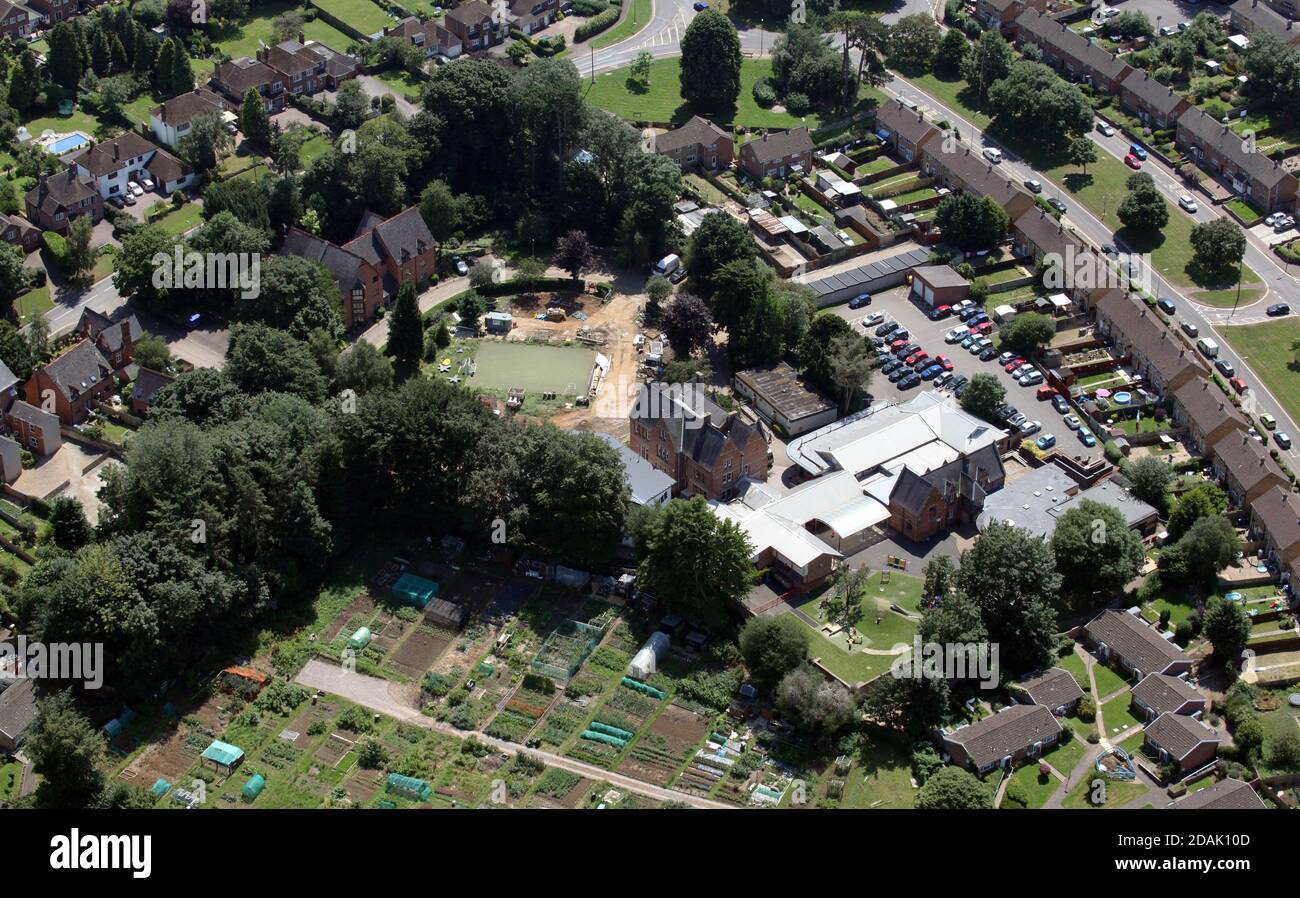 Veduta aerea della Frank Wise School, Banbury, Oxfordshire Foto Stock