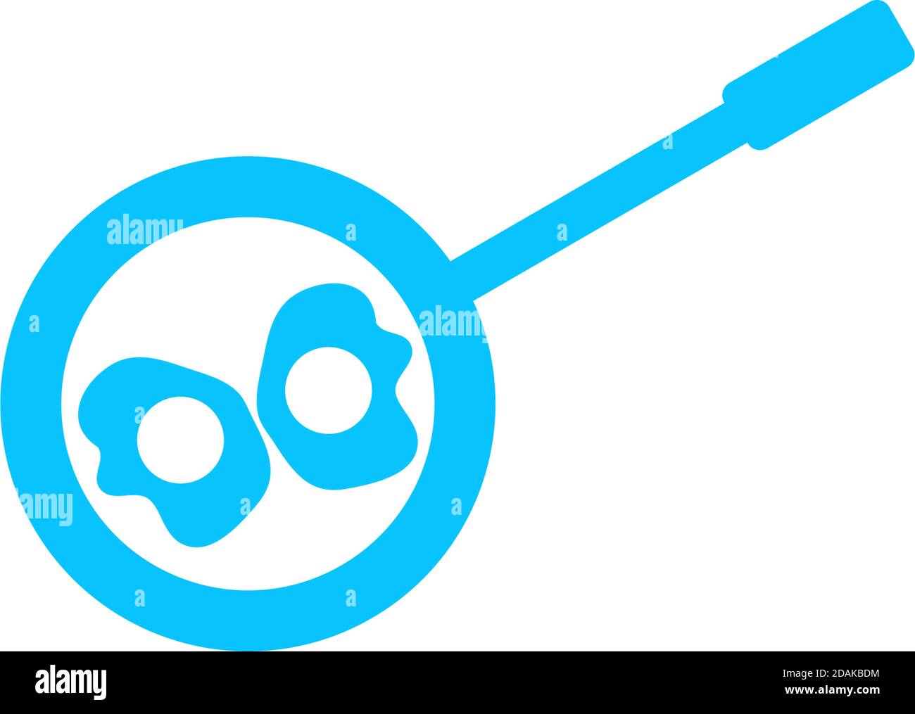 Colazione omeleter icona appartamento. Pittogramma blu su sfondo bianco. Simbolo dell'illustrazione vettoriale Illustrazione Vettoriale