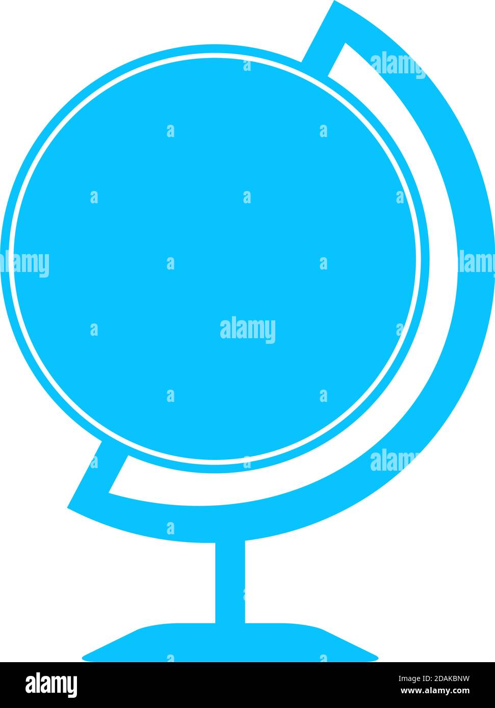 Icona a forma di globo piatta. Pittogramma blu su sfondo bianco. Simbolo dell'illustrazione vettoriale Illustrazione Vettoriale