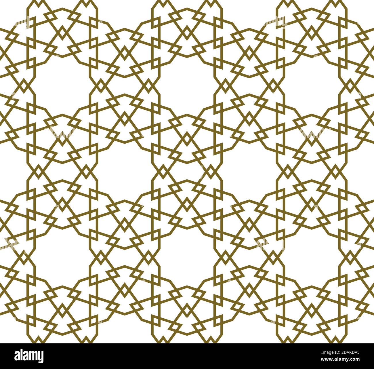 Sfondo motivo senza giunture basato su arte islamica tradizionale.colore marrone.ottimo design Per tessuto,tessuto,copertina,carta da imballaggio,sfondo.spessore medio Illustrazione Vettoriale