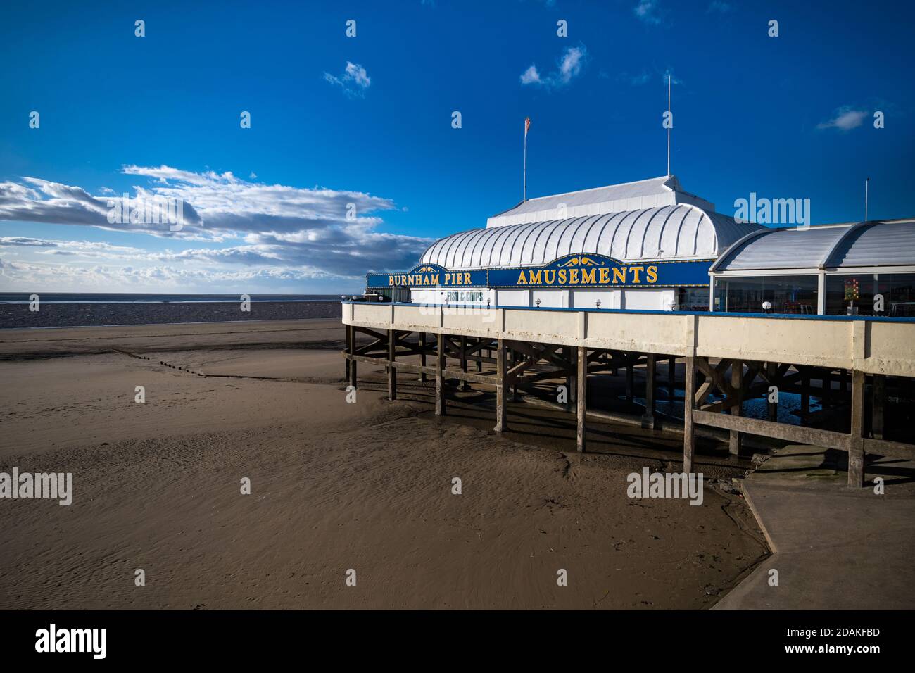 Burnham-on-Sea nel molo più corto del Somerset in Gran Bretagna Foto Stock