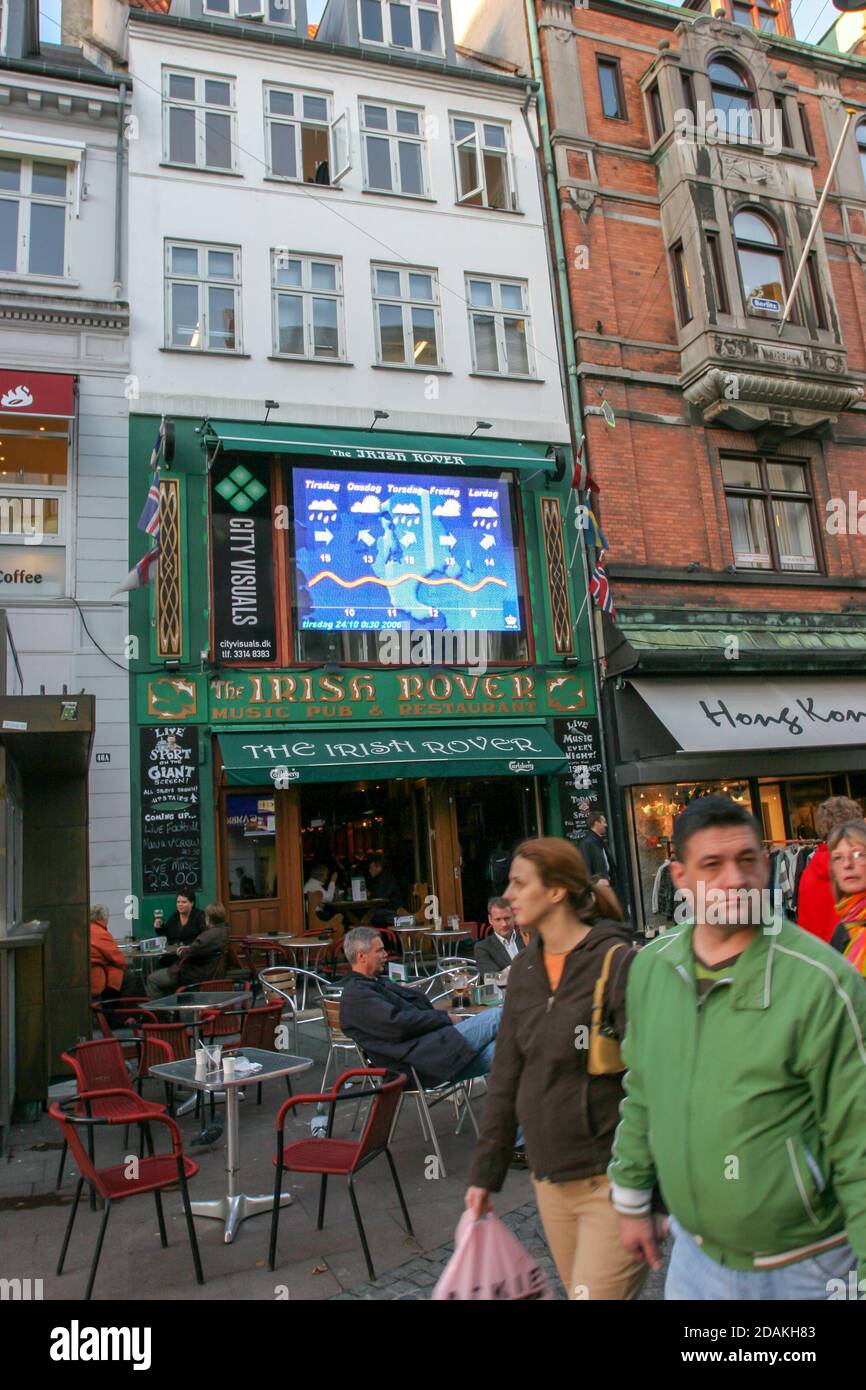 Copenhagen, Denamrk - Ottobre 22 2006 : le strade della bellissima città di Copenhagen Foto Stock