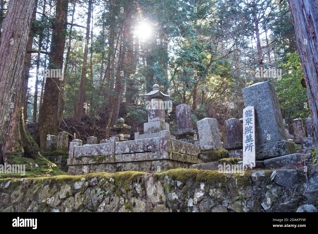 Okunoin Cimitero a Koya-san, Giappone. Foto Stock