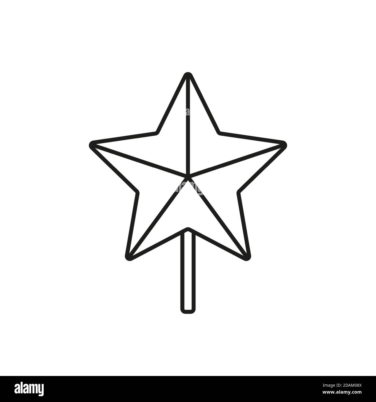 icona di natale elemento di icona stella di natale per il concetto mobile e le app web. L'icona di una stella di natale sottile può essere utilizzata per il Web e i dispositivi mobili. Premium Illustrazione Vettoriale