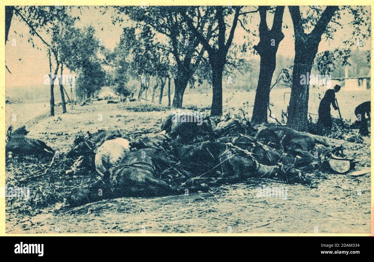 Encircling Battle descrive una situazione militare in cui un partito di guerra riesce durante una battaglia di campo per abbracciare il nemico. Foto mostra civile Foto Stock