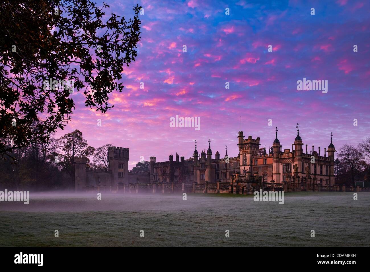 Inverno a Knebworth House Foto Stock