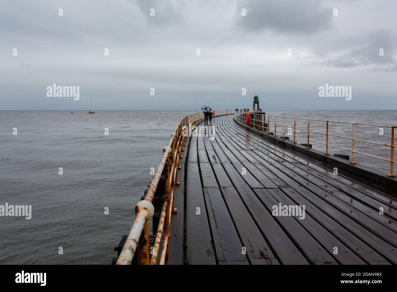 Pier, Whitby, North Yorkshire, Regno Unito Foto Stock