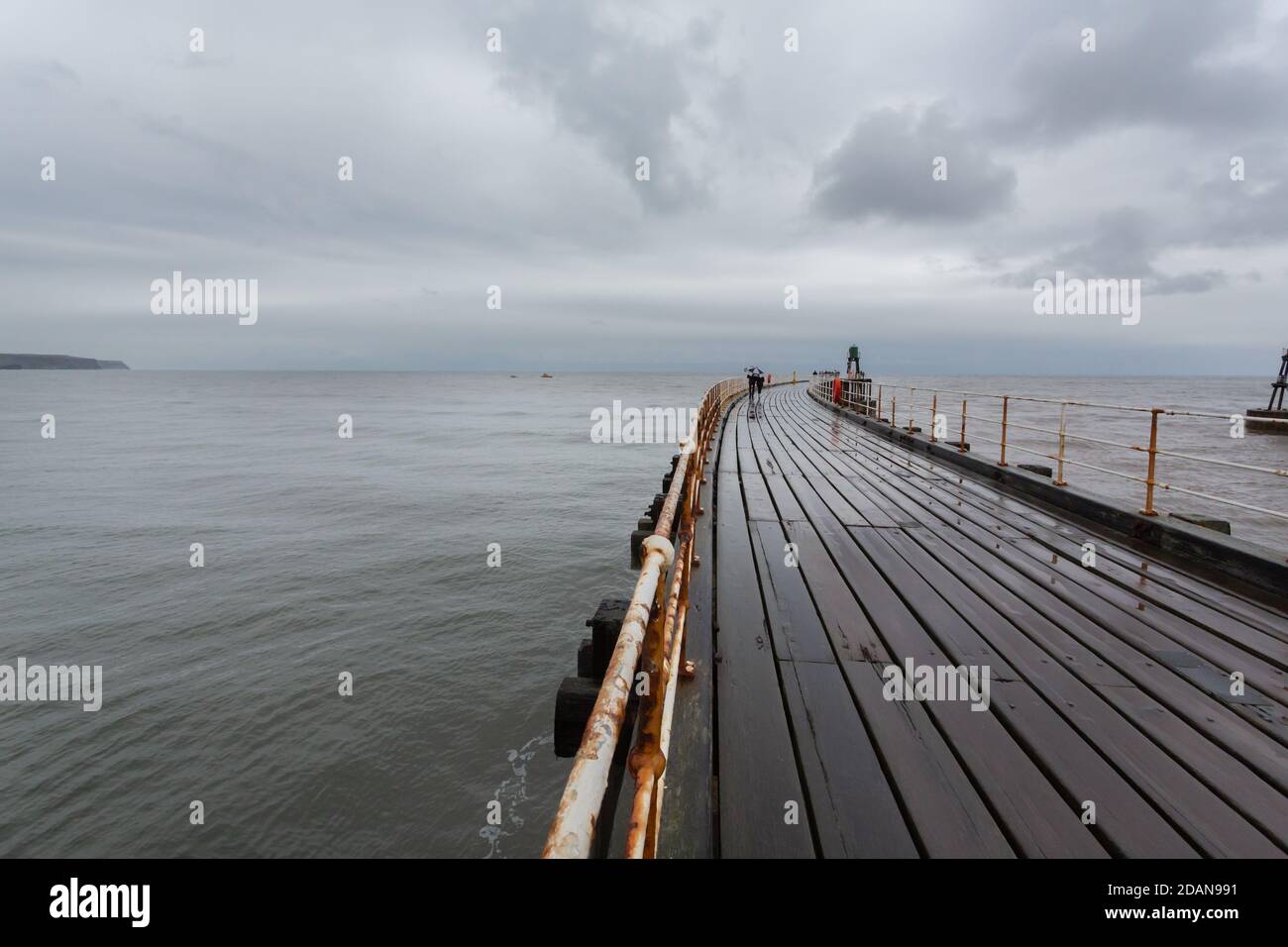 Pier, Whitby, North Yorkshire, Regno Unito Foto Stock