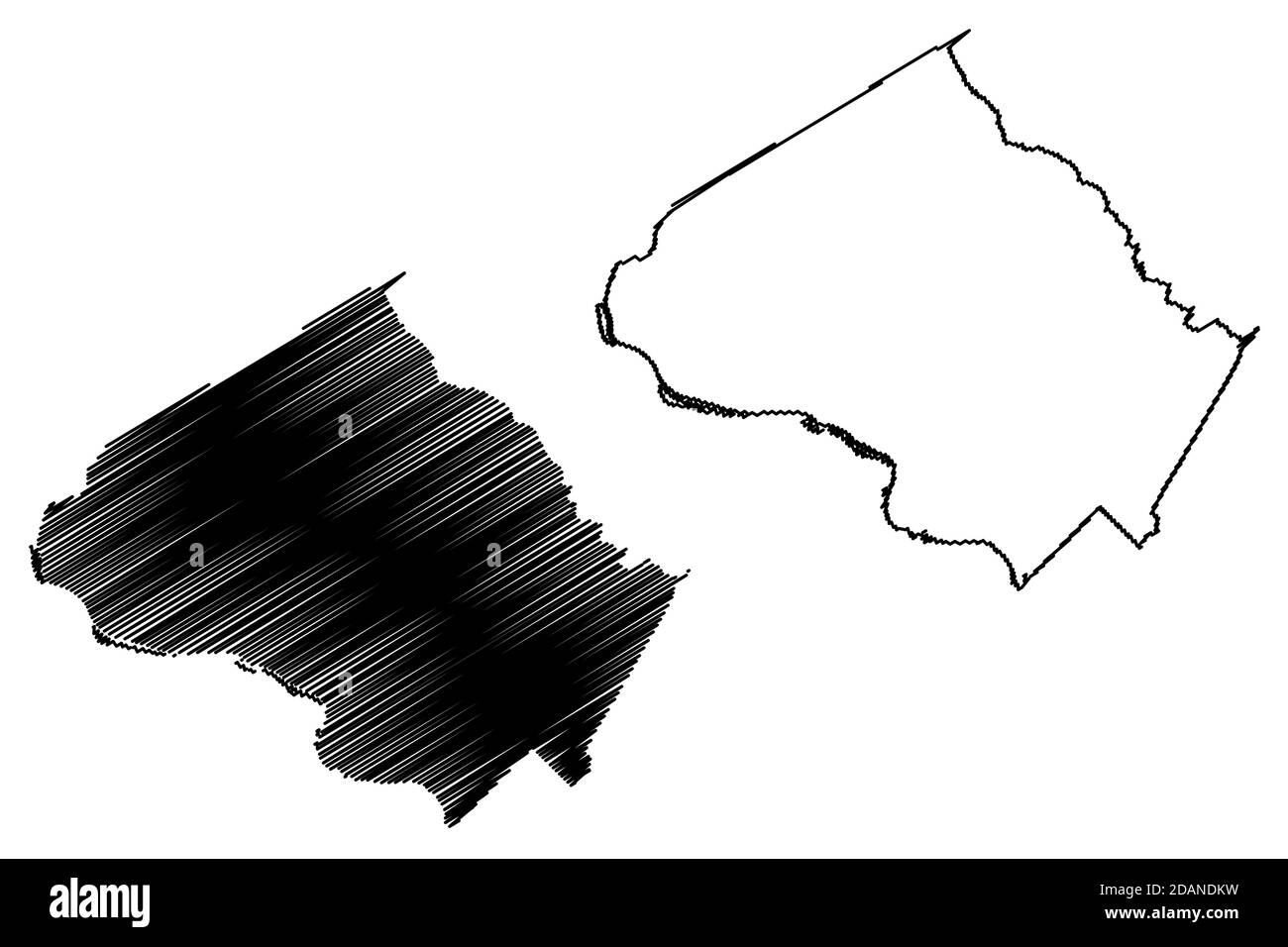 Montgomery County, Maryland (Stati Uniti, Stati Uniti d'America, Stati Uniti, Stati Uniti, Stati Uniti) mappa vettoriale illustrazione, schizzo scrimolo Montgomery mappa Illustrazione Vettoriale