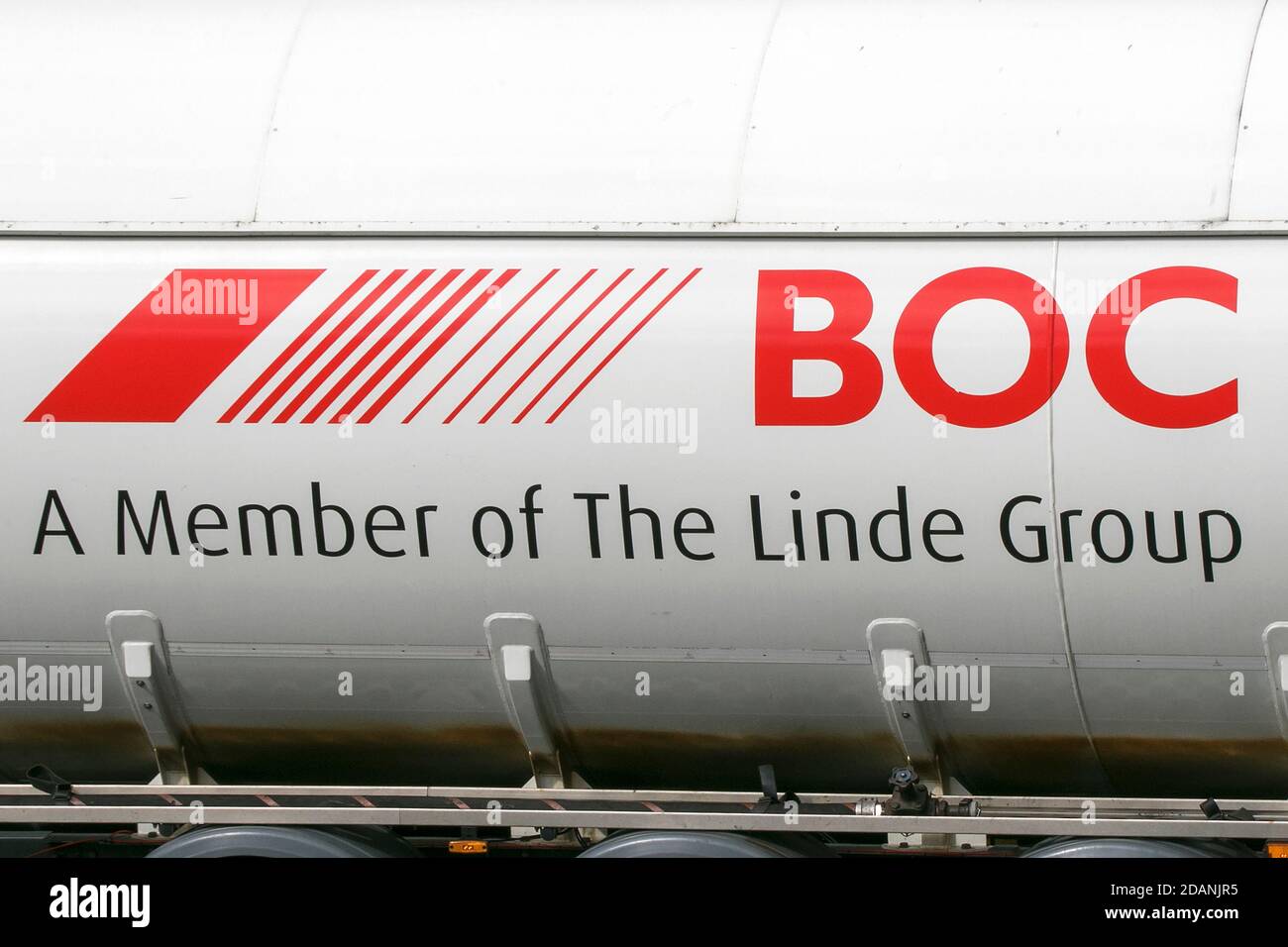 BOC Ltd, società britannica produttrice di gas industriali Linde plc per la saldatura di cilindri Sanità acetilene acido-gas di grado medico argon anidride carbonica elio idrogeno Foto Stock