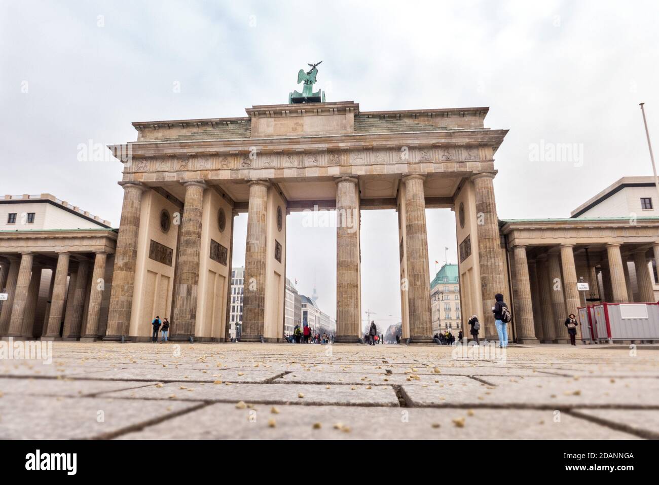 Porta di Brandeburgo da dietro Foto Stock