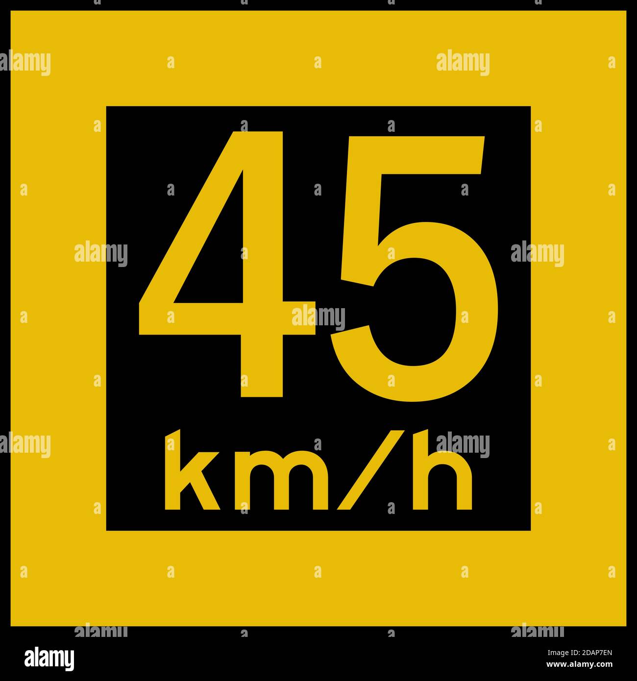 cartello limite di velocità 45 km/h. Parcheggio, cartelli del ponte ...