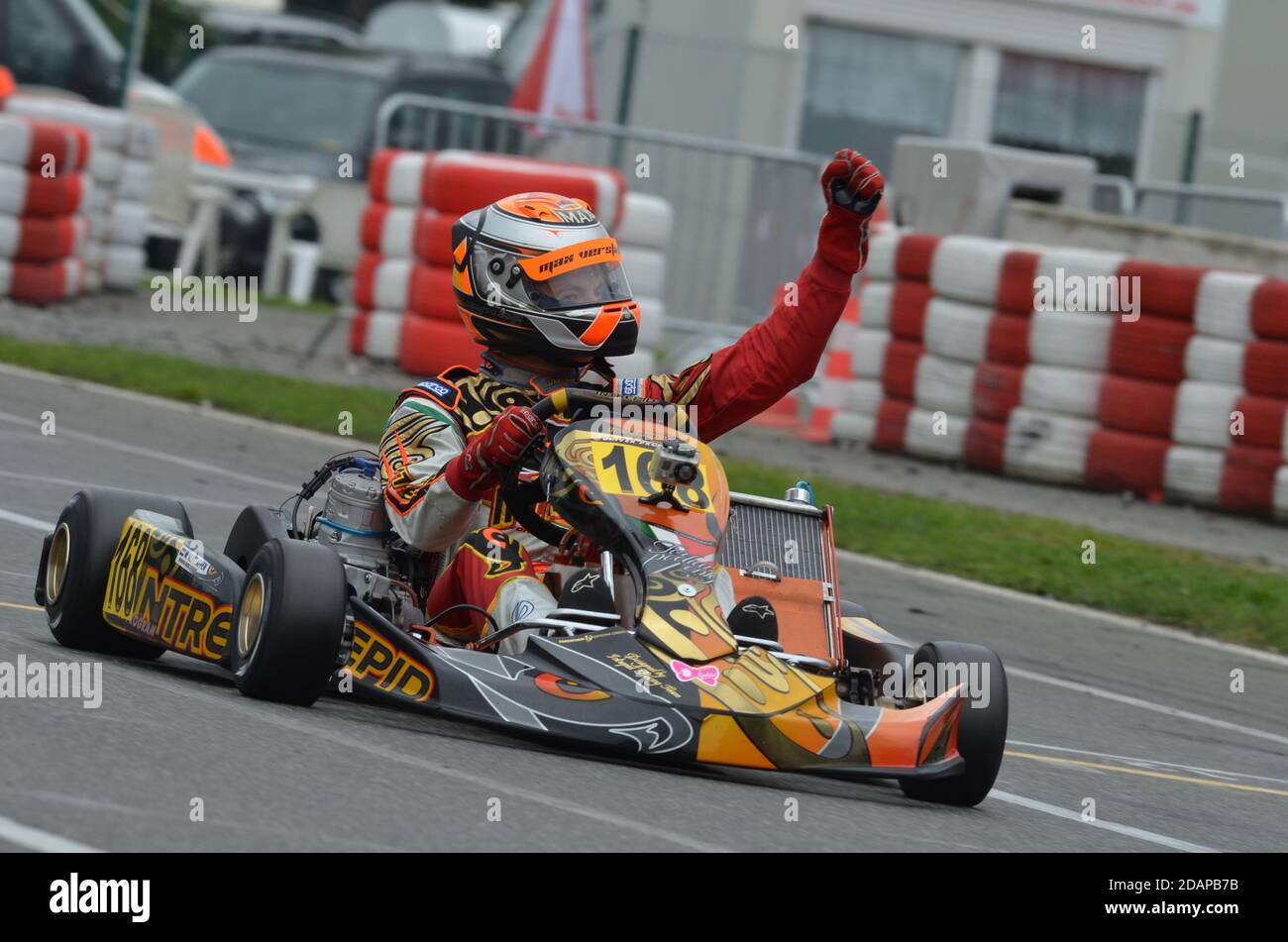 Carriera internazionale di Max Verstappen nel karting. Foto Stock