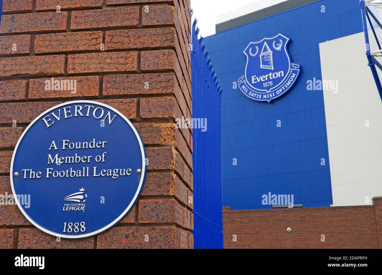 Everton, membro fondatore, campionato di calcio, Goodison Park, Everton Football Club, Walton, Liverpool, Merseyside, Inghilterra, Regno Unito, L4 4LE Foto Stock