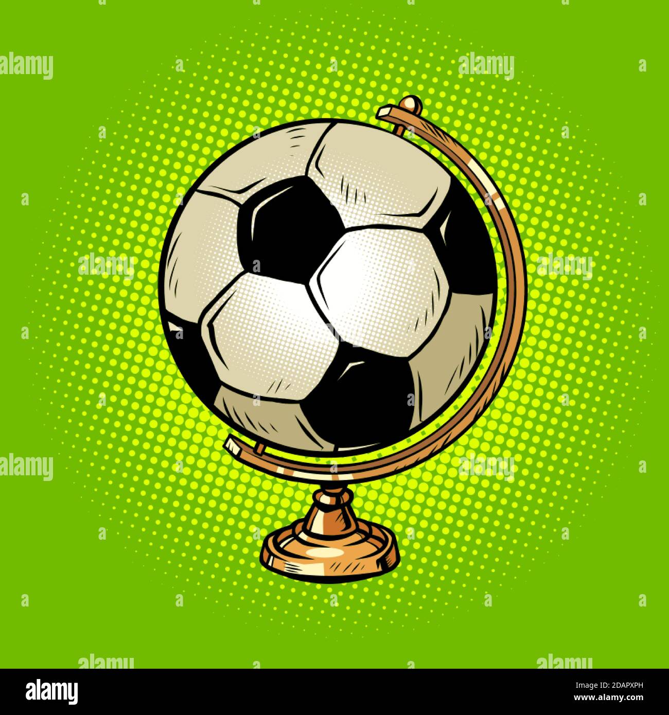 globo internazionale calcio palla, calcio attrezzature sportive Illustrazione Vettoriale