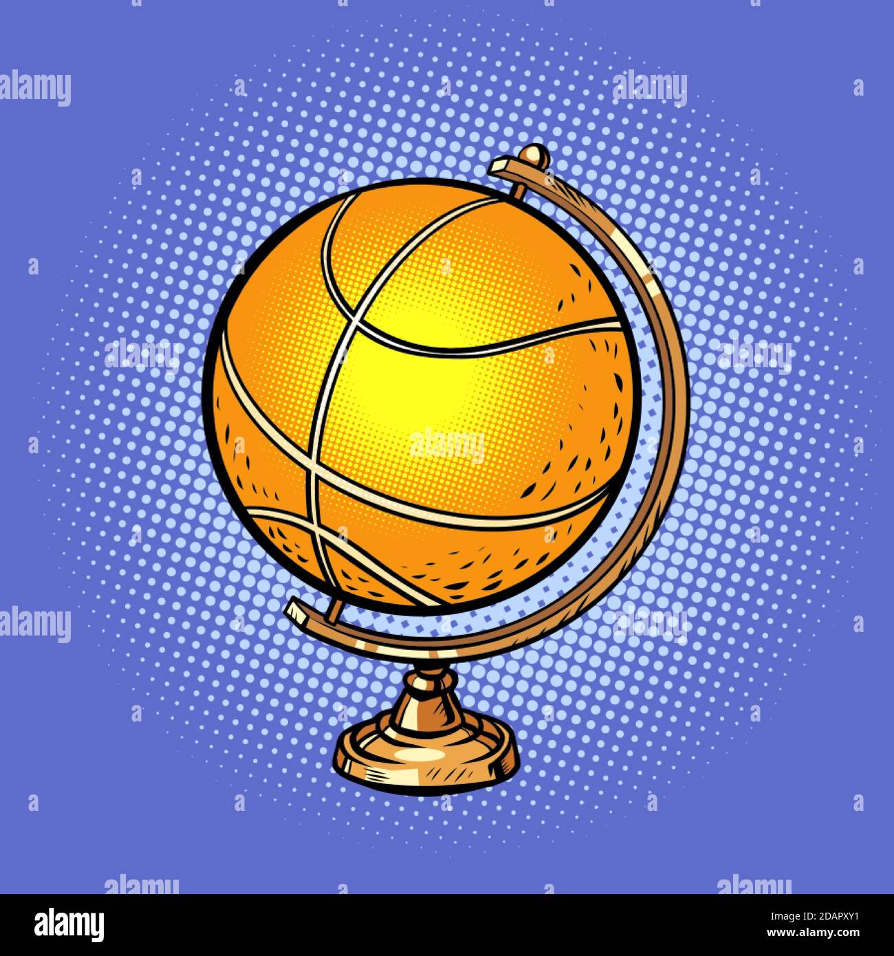attrezzature sportive da basket internazionali globe Illustrazione Vettoriale