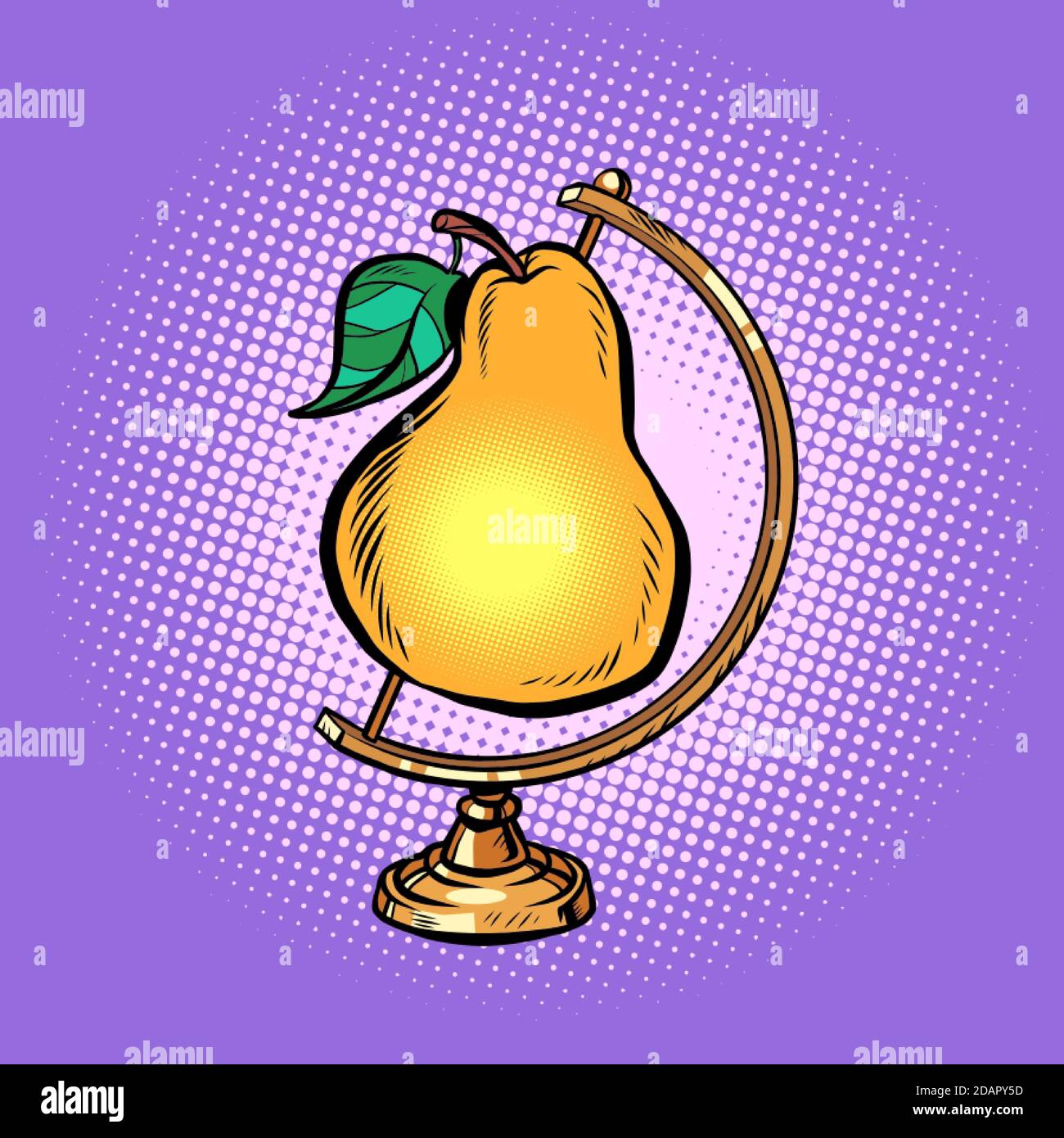 globe international pear è un frutto maturo Illustrazione Vettoriale