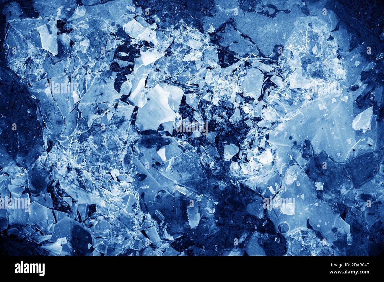 blu ghiaccio rotto. sfondo per il design Foto Stock