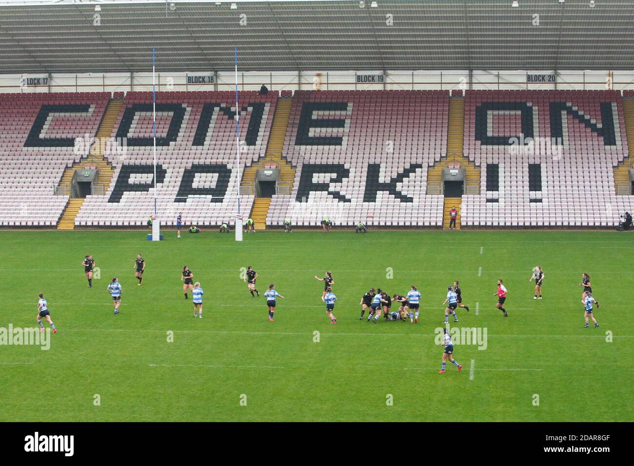 Darlington, Regno Unito. 14 novembre 2020. Azione di incontro durante la partita di Allianz Premier 15 tra Darlington Morden Park Sharks ed Exeter Chiefs alla Northern Echo Arena di Darlington Will Matthews/SPP Credit: SPP Sport Press Photo. /Alamy Live News Foto Stock