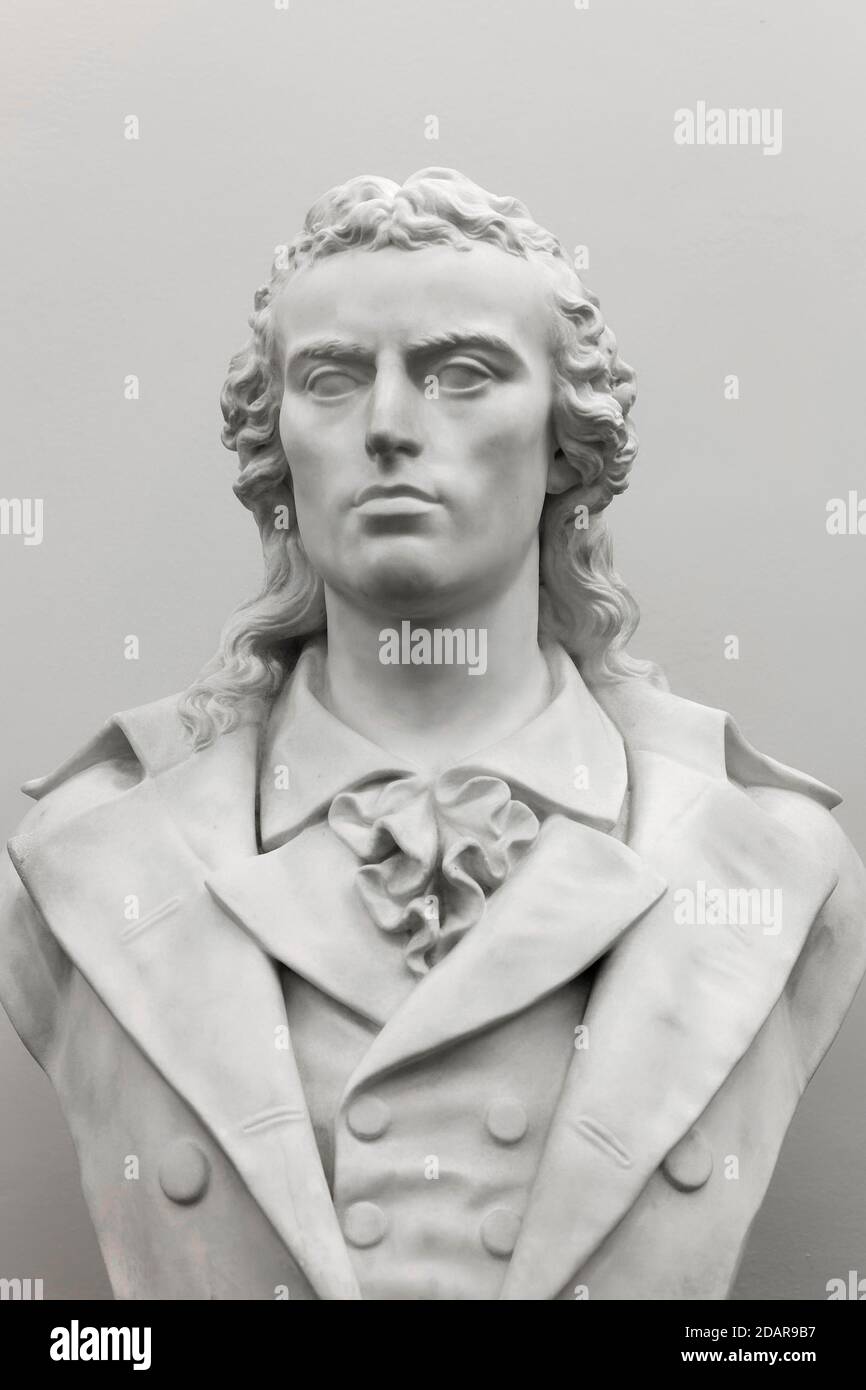 Friedrich Schiller, Bust di Carl Rumpf, 1896, Goethe e Schiller Archive, Weimar, Turingia, Germania Foto Stock