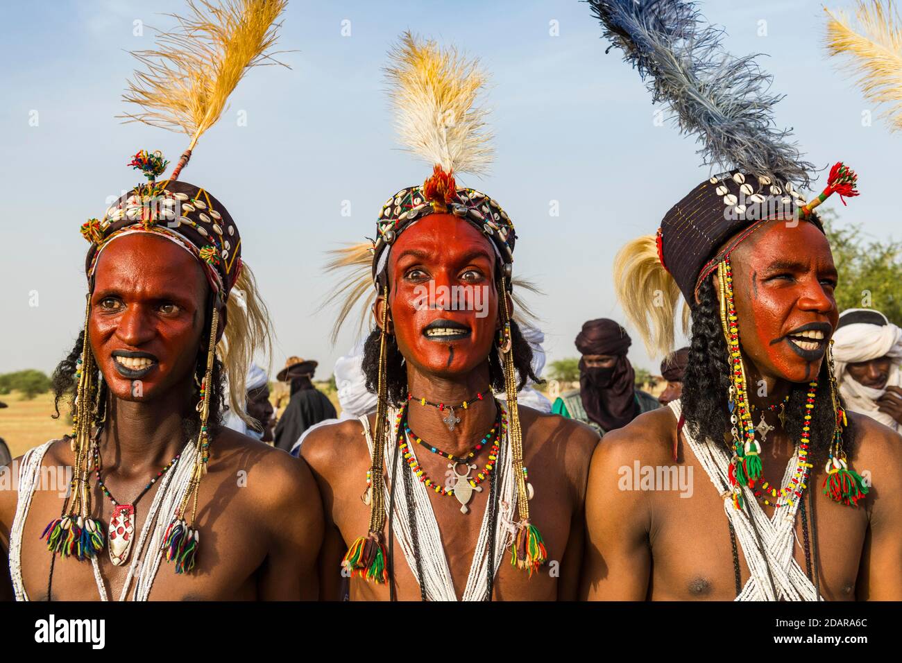 Festival Gerewol, concorso rituale di courtship tra il popolo Woodaabe Fula, Niger Foto Stock